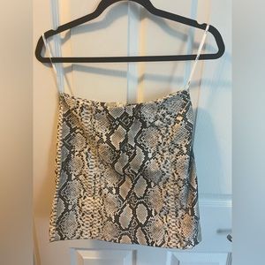 Lulus faux snakeskin mini skirt